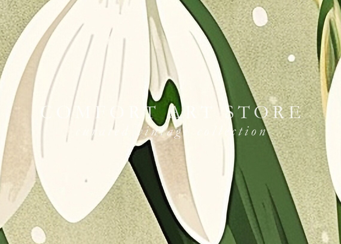 Vienna Flower Market Spring Snowdrop Travel Poster - Image 4