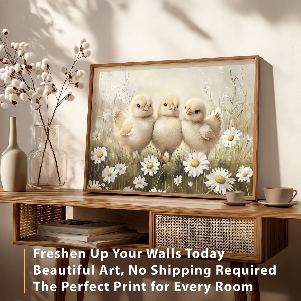Easter Baby Chicks, Cute Vintage Spring Nursery Decor - Image 3