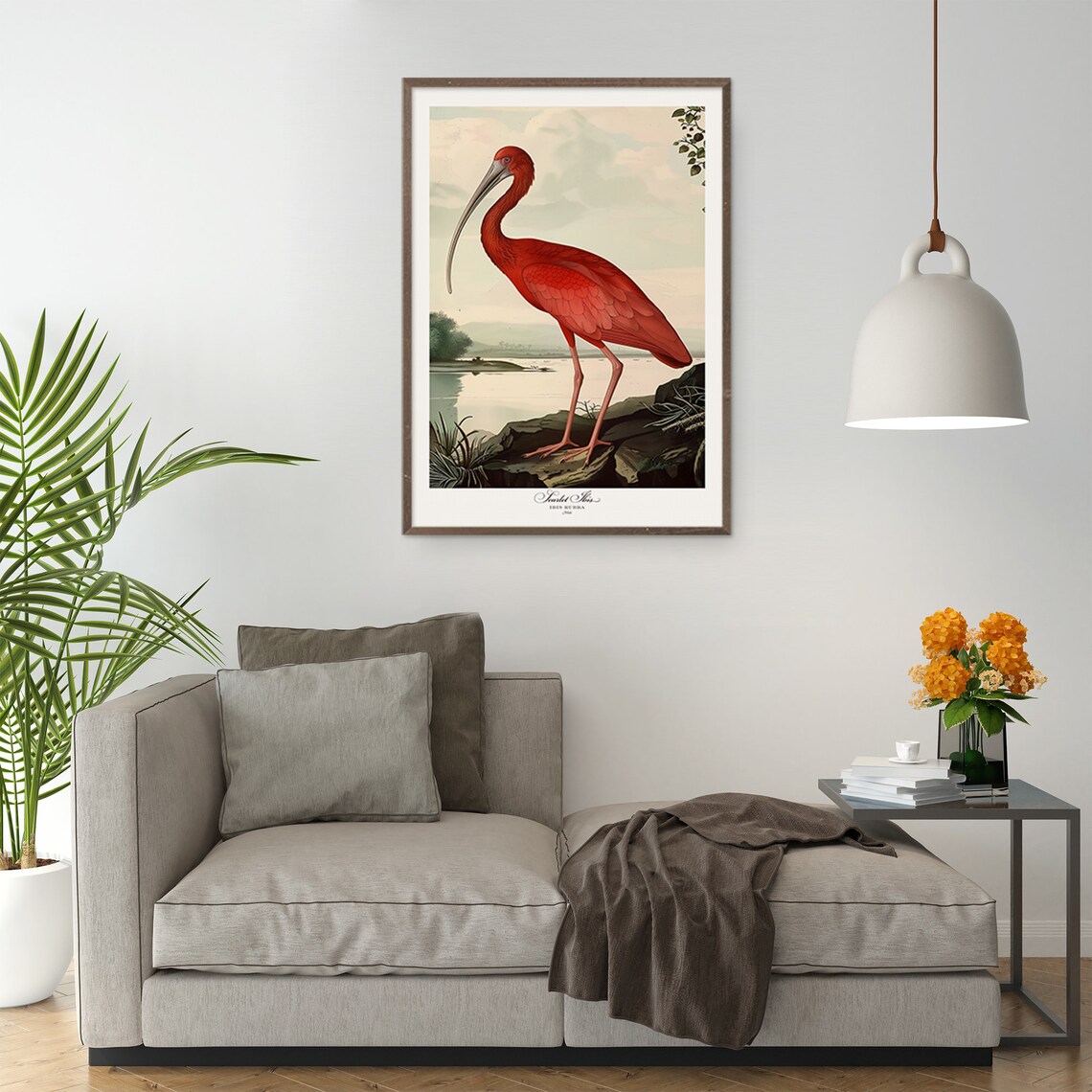Scarlet Ibis Audubon Style Vintage Bird Illustration Nature Poster - Image 5