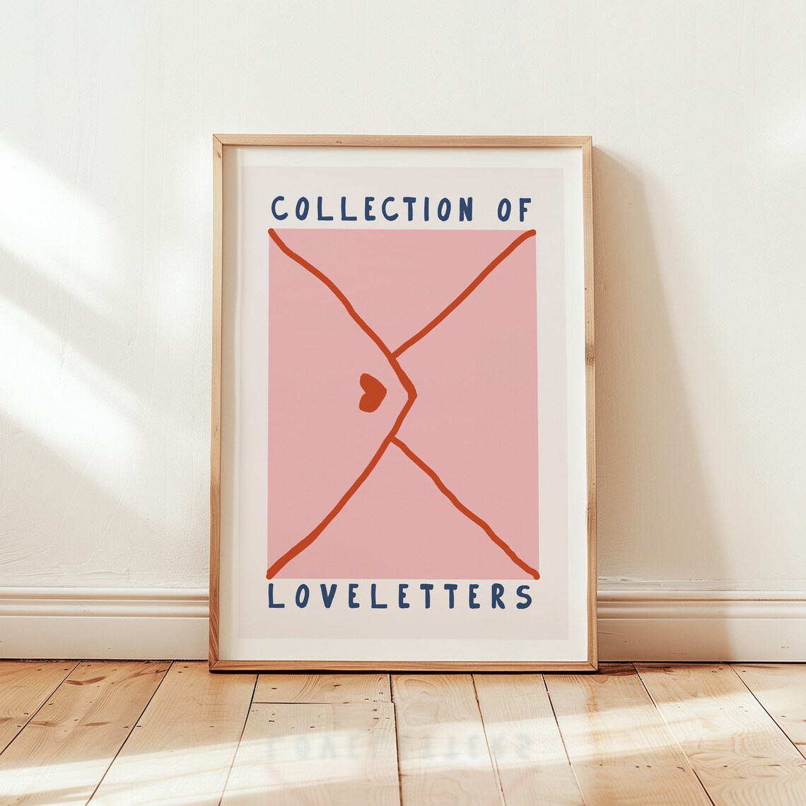 Love Letters Art Print, Minimalist Heart Decor - Image 4