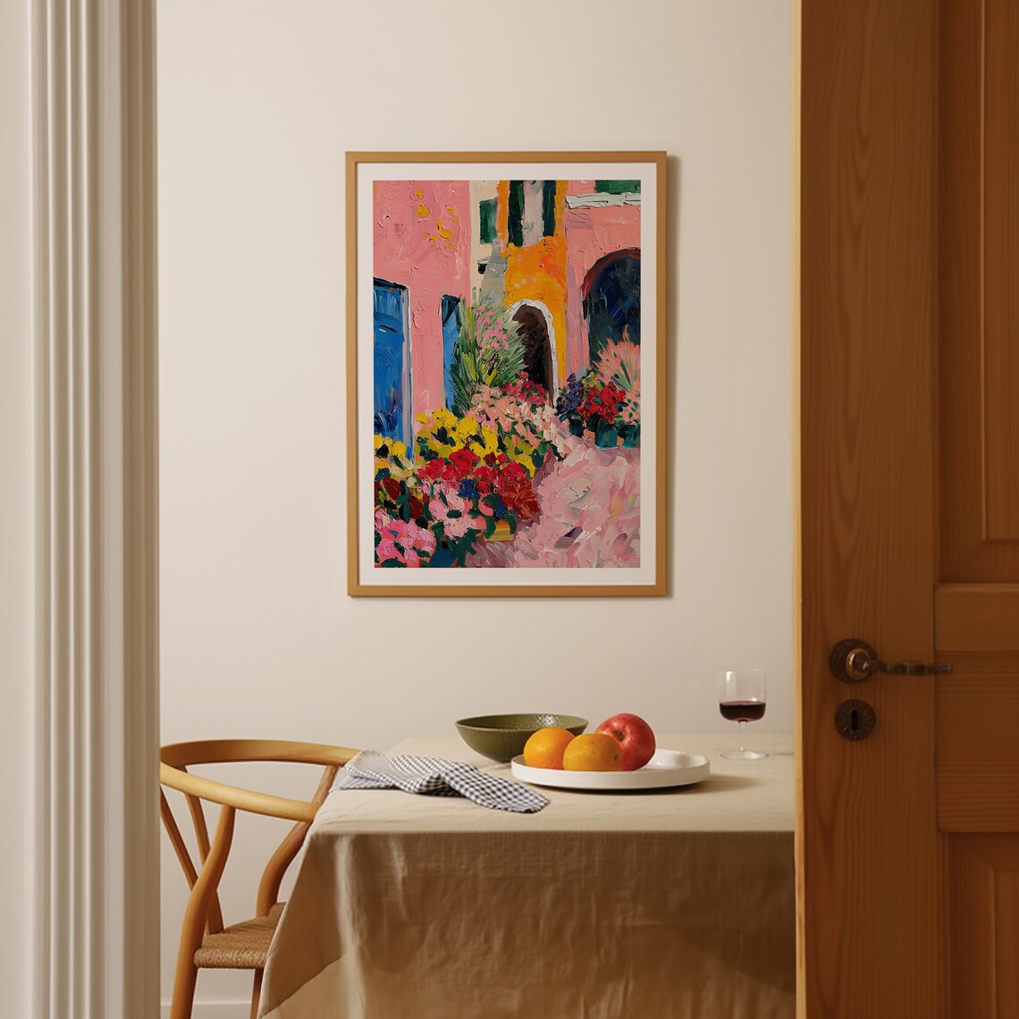 Flowers Market Art Print Colorful Oil Painting Art Living Room Wall Decor Trendy Poster Modern Wall Art - Image 2