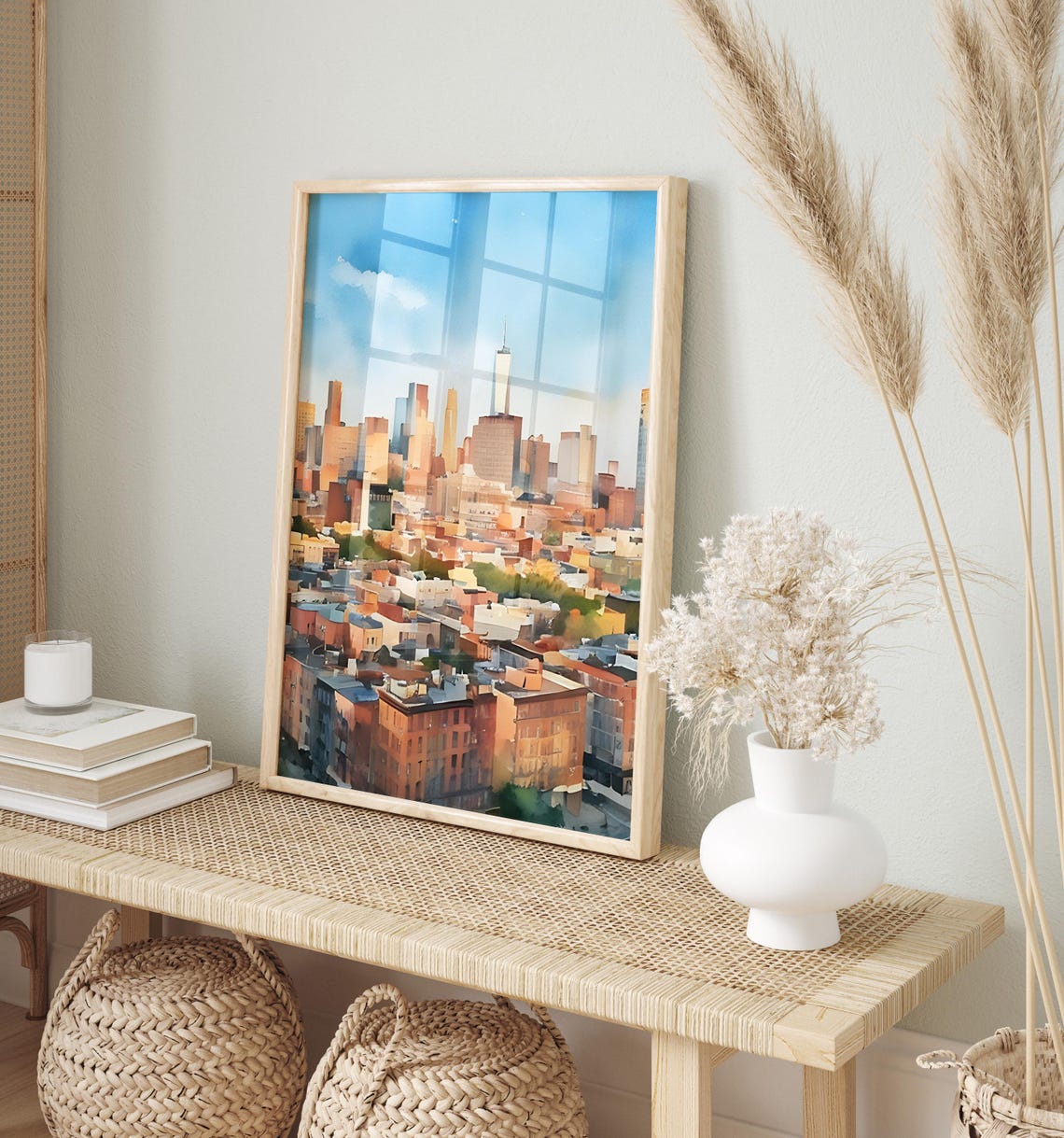 Long Island City Watercolor Art Long Island City Wall Art Long Island City Painting Long Island City Artwork Travel Poster Print - Image 2