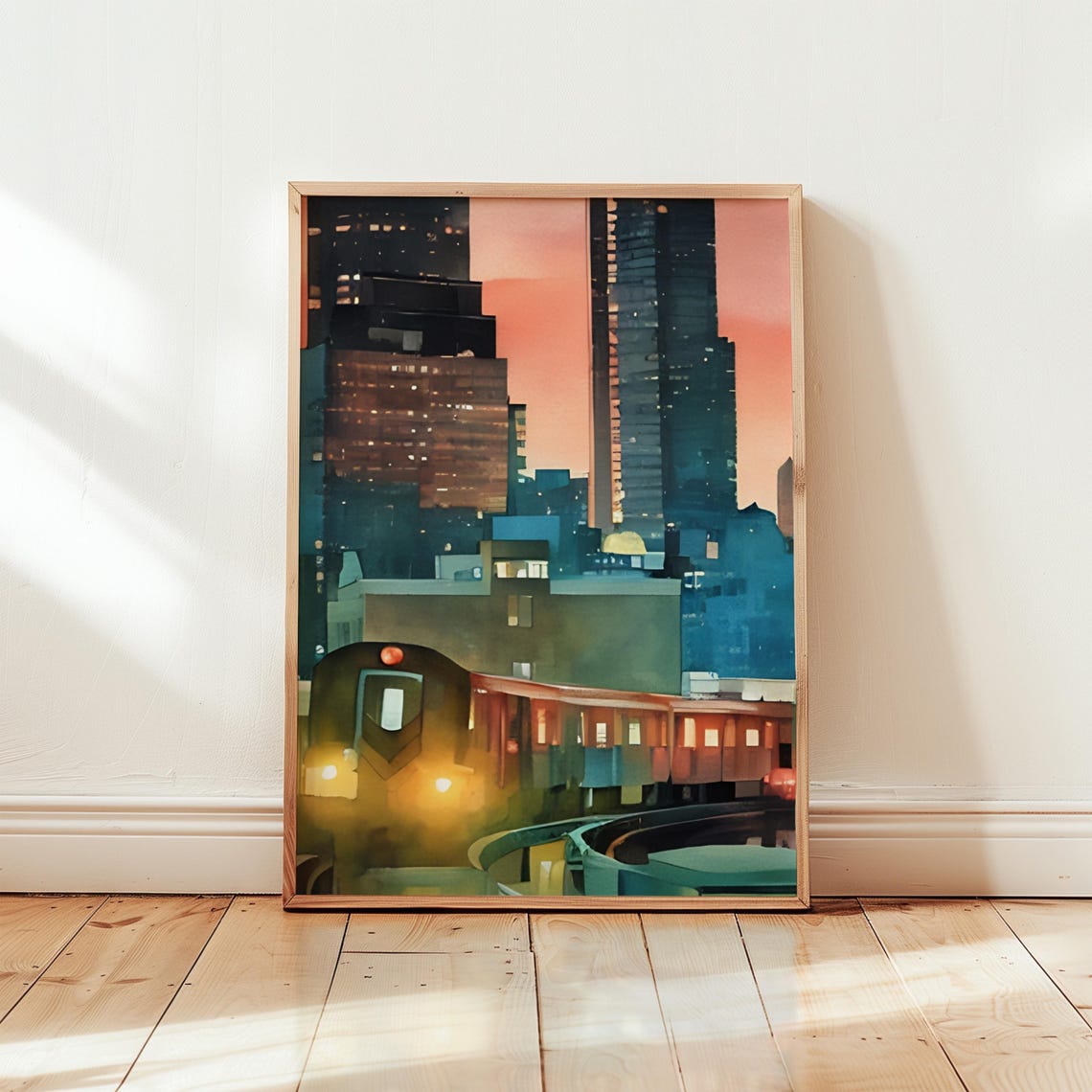 Long Island City Print Long Island City Watercolor Decor Long Island City Wall Art Travel Gift Unique Home Decor Travel Poster Print