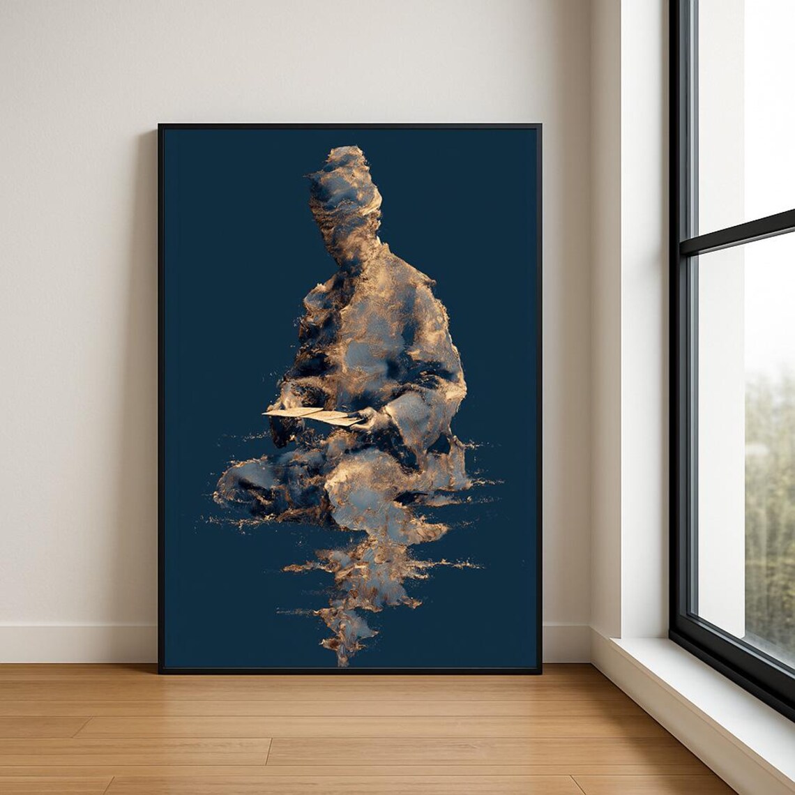 Magician Wall Art Print Abstract Wizard In Mystic Fantasy Painting