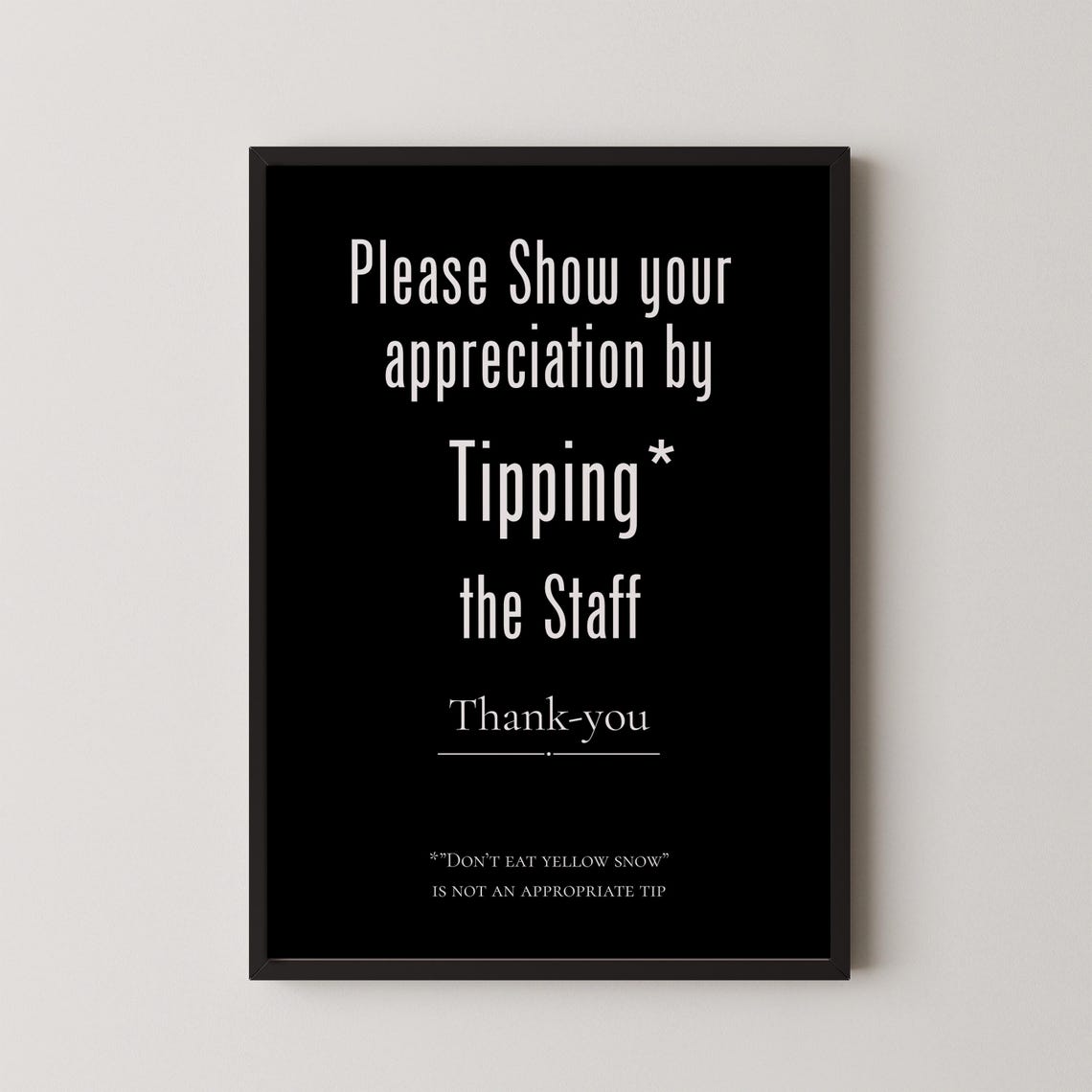 Tip The Staff Bar Cart Print Funny Cocktail Art