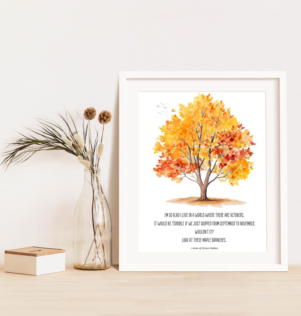 Anne of Green Gables October Maple Tree Quote Fall Art Print - Image 3