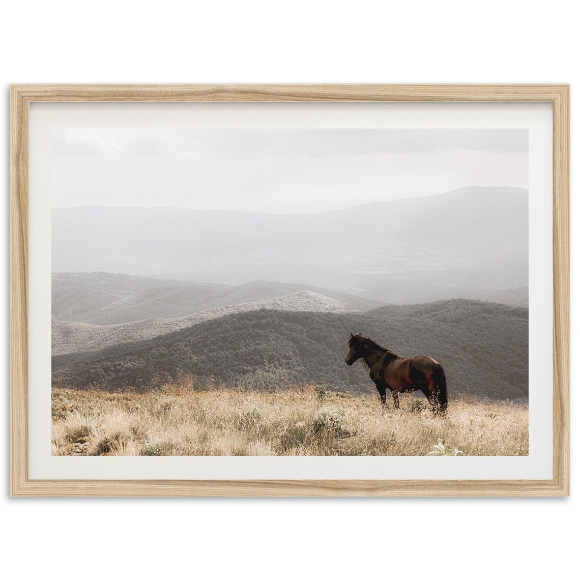 Wild Horse Mountain Vintage Landscape Art Print