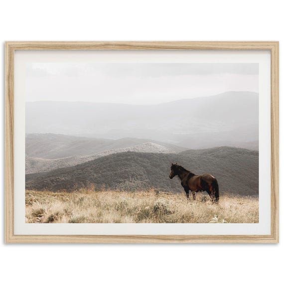 Wild Horse Mountain Vintage Landscape Art Print