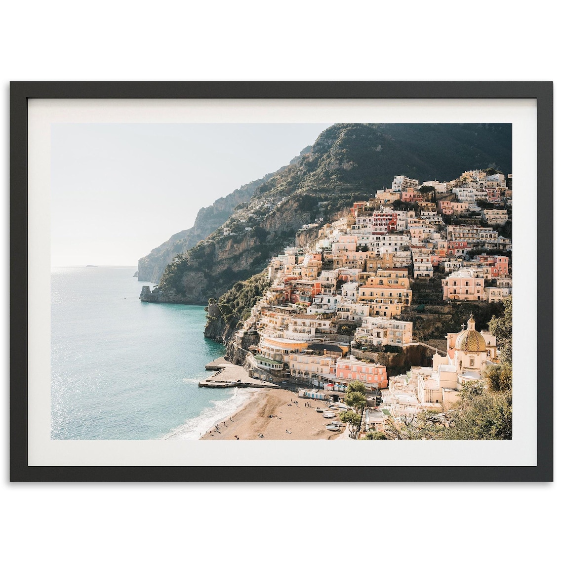 Amalfi Coast Travel Poster, Positano Italy View
