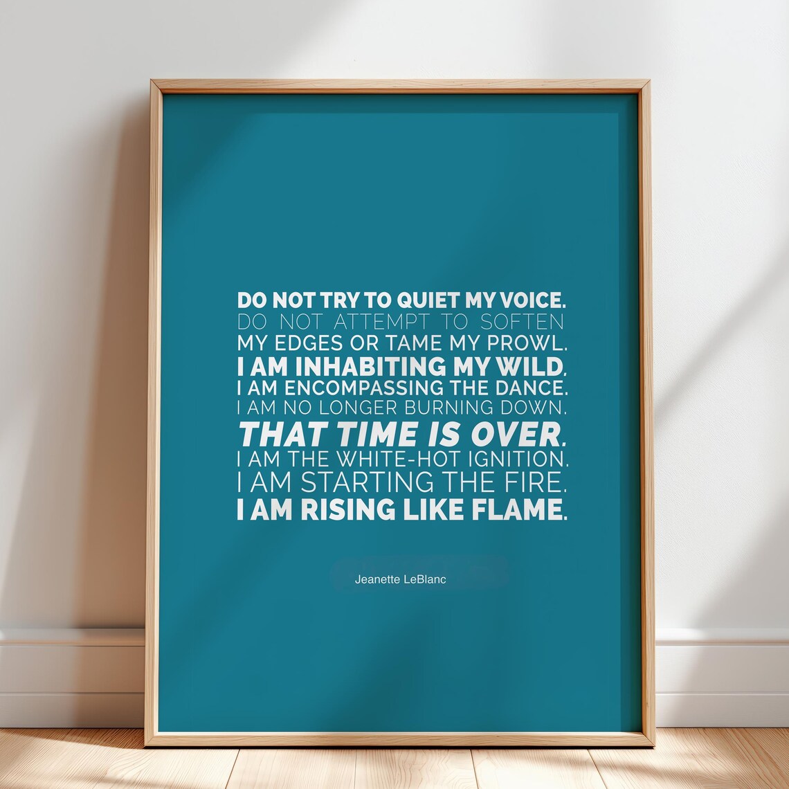 Women Empowerment Motivational Quote Art Print