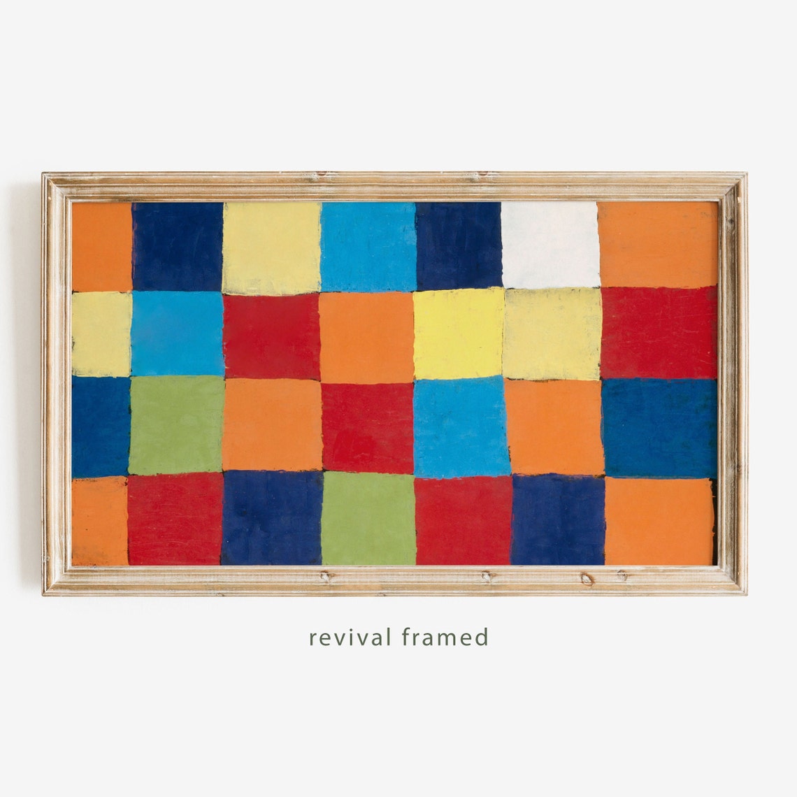 Paul Klee Checkerboard Squares Geometric Color Block Painting Poster