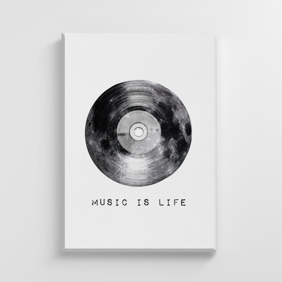 Moon Music Is My Life Disco Cosmic Nature Space Art Print