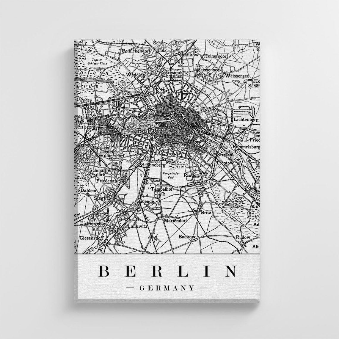 Berlin Germany City Map, Stylish Home Decoration