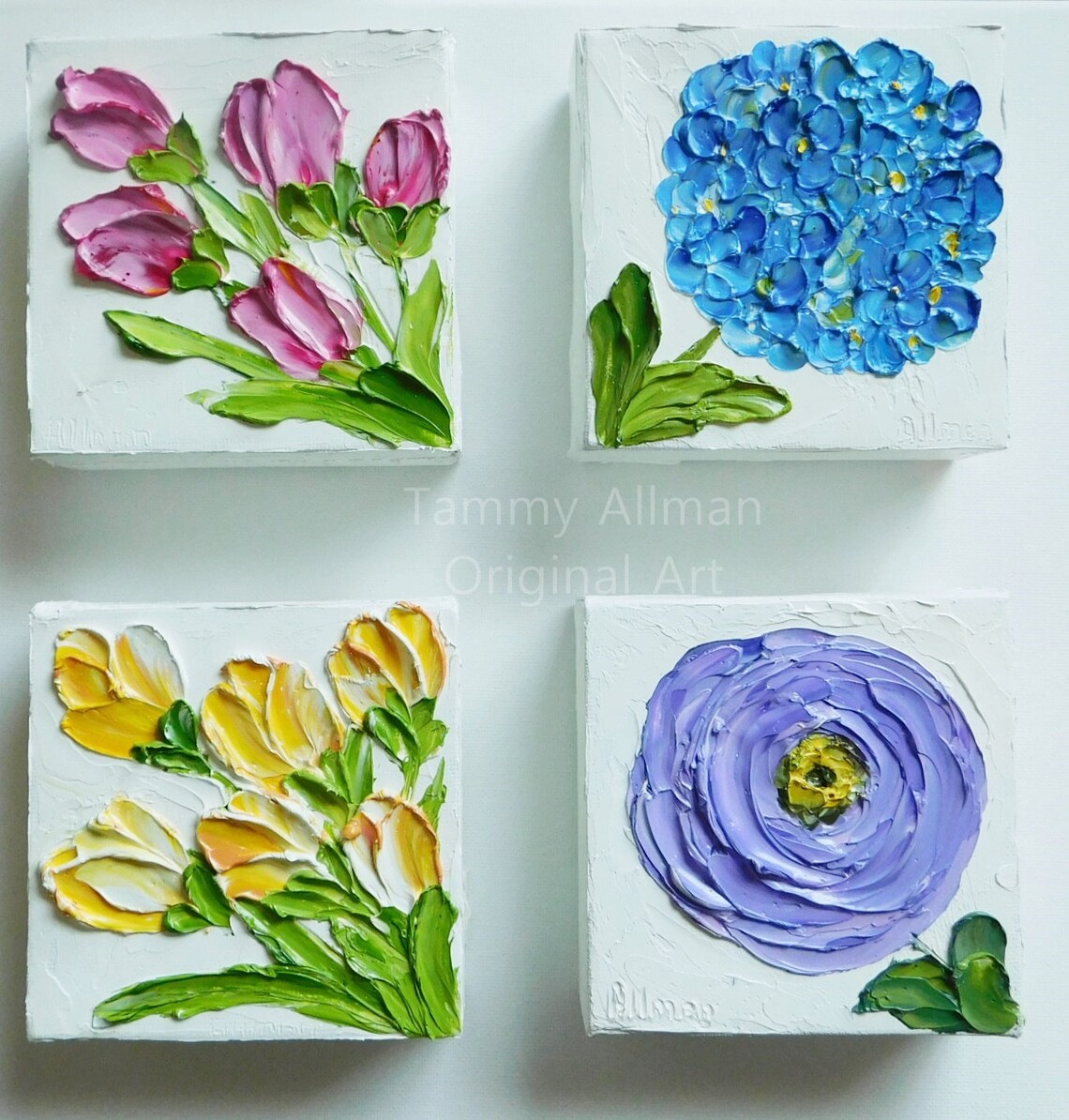 Custom Hydrangea Impasto, Minimalist Art Print - Image 3