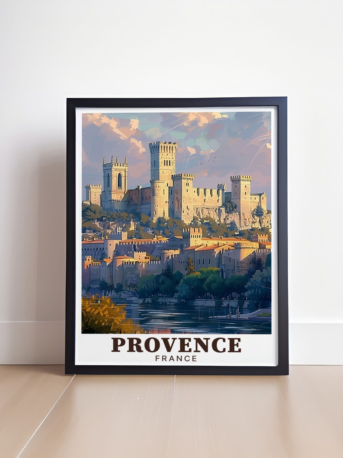Palais des Papes Avignon at Golden Hour Provence Travel Poster - Image 4