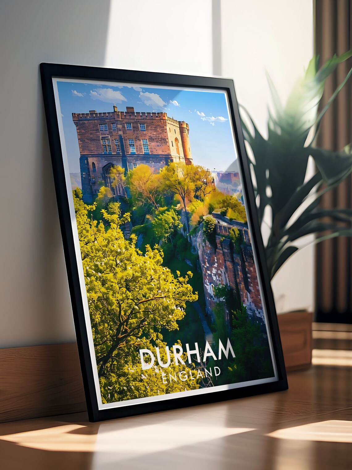 Durham Castle Historic Norman Fortress England Travel Poster - Image 3