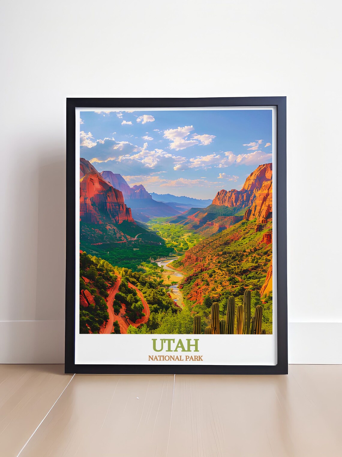 Utah National Park Red Rock Canyon Winding River Valley Poster - Image 4