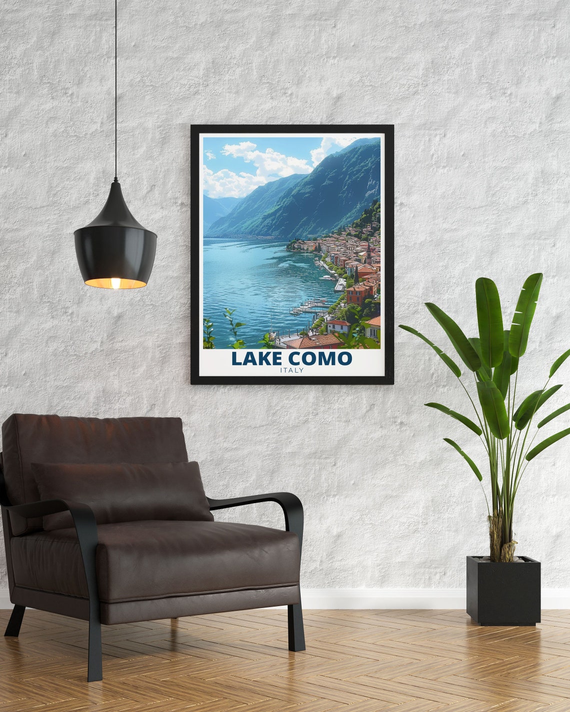 Lake Como Menaggio Harbor Mountains Italy Lakeside Town Poster - Image 3