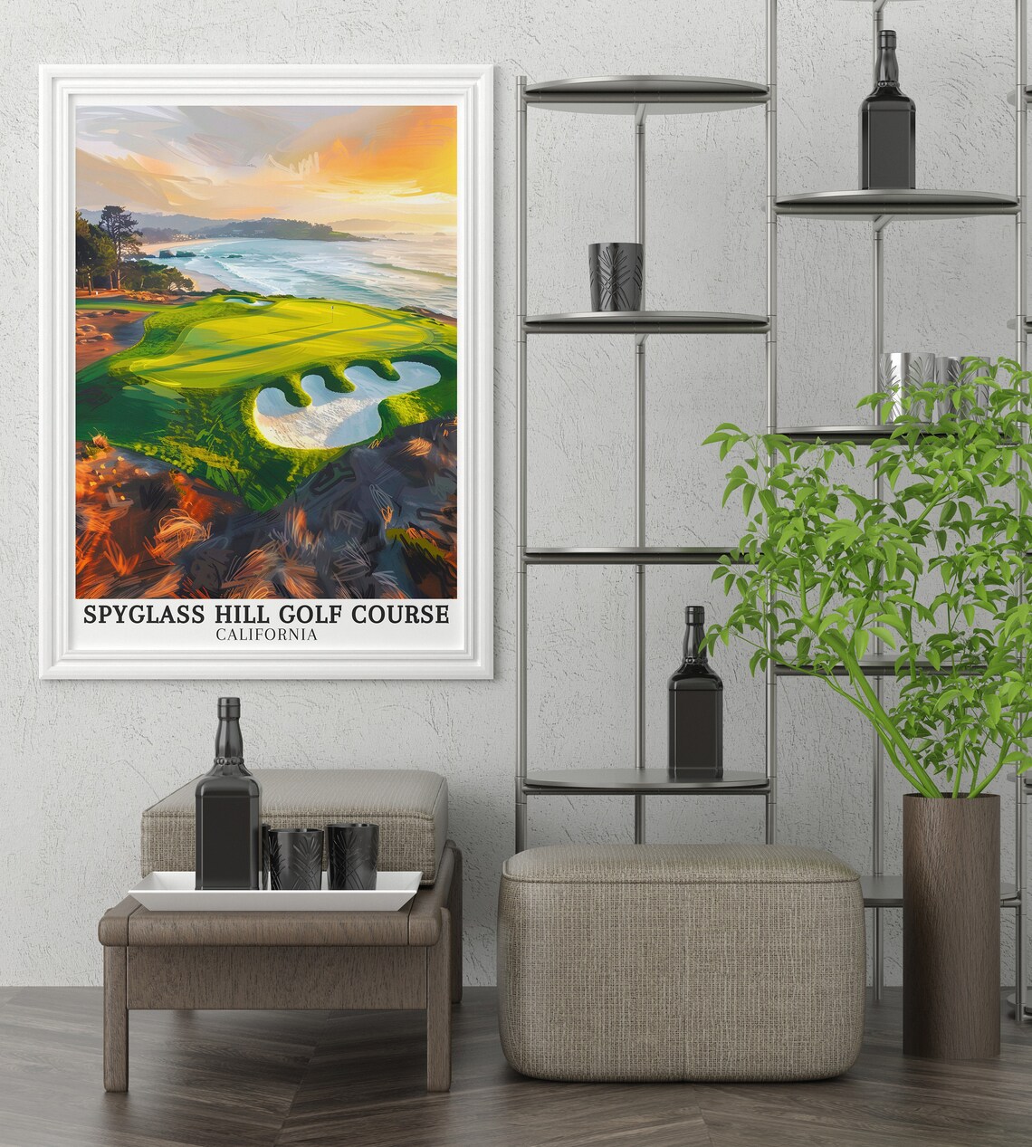 Spyglass Hill Golf Course Travel Poster, Monterey Bay - Image 4
