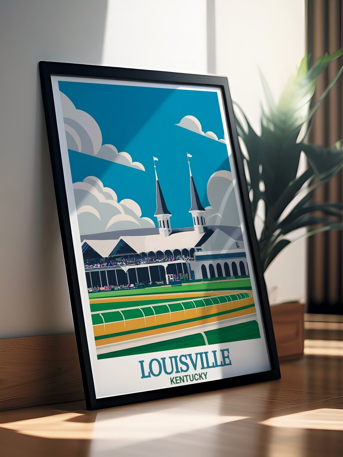 Louisville Kentucky Churchill Downs Twin Spires Racetrack Poster - Image 3