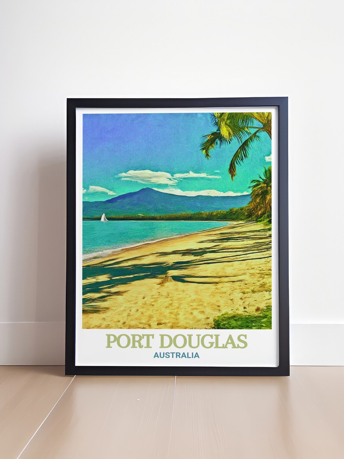 Port Douglas Australia Four Mile Beach Sailboat Coast View Poster - Image 4