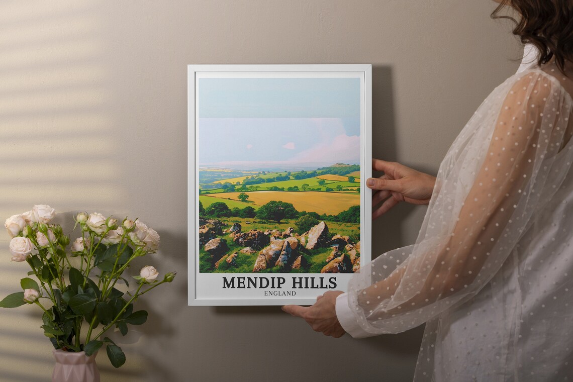 Mendip Hill Wall Art Crook Peak Compton Hill Art Crook Peak Compton Hill Poster Mendip Hills Decor Mendip Hills Gift - Image 3