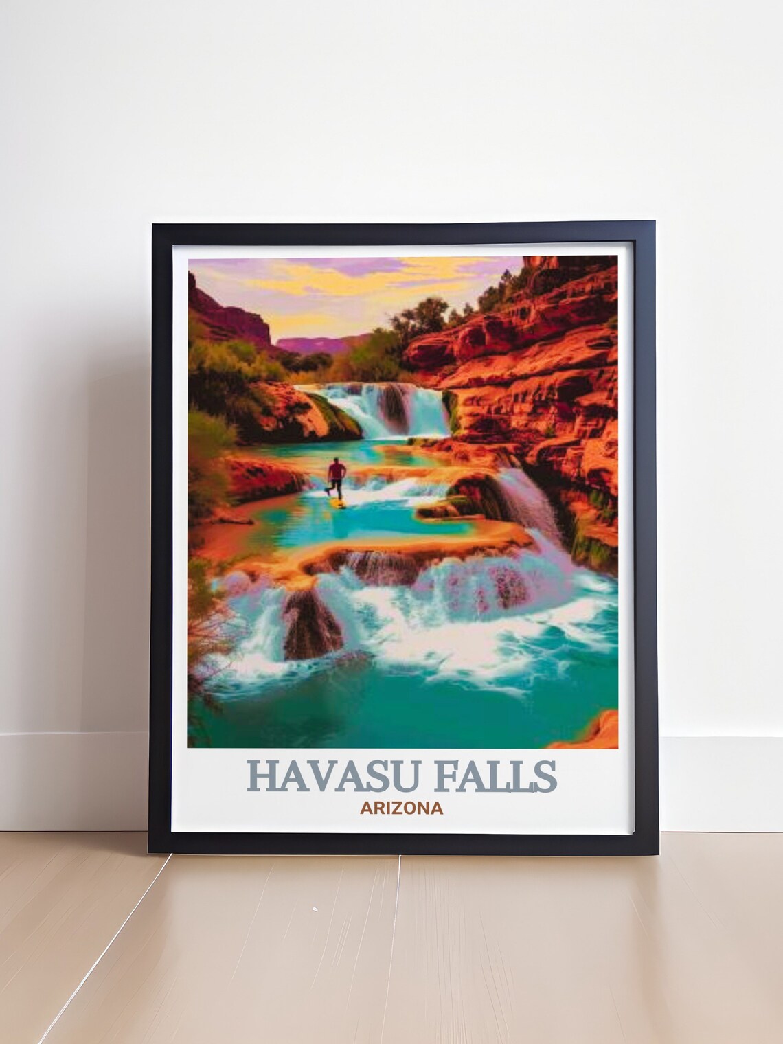 Havasu Falls Arizona Turquoise Cascades Canyon Adventure Travel Poster - Image 4