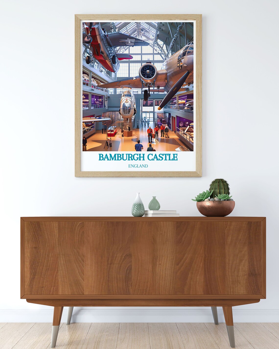 Bamburgh Castle Aviation Museum Vintage Aircraft Hall England Poster - Image 3