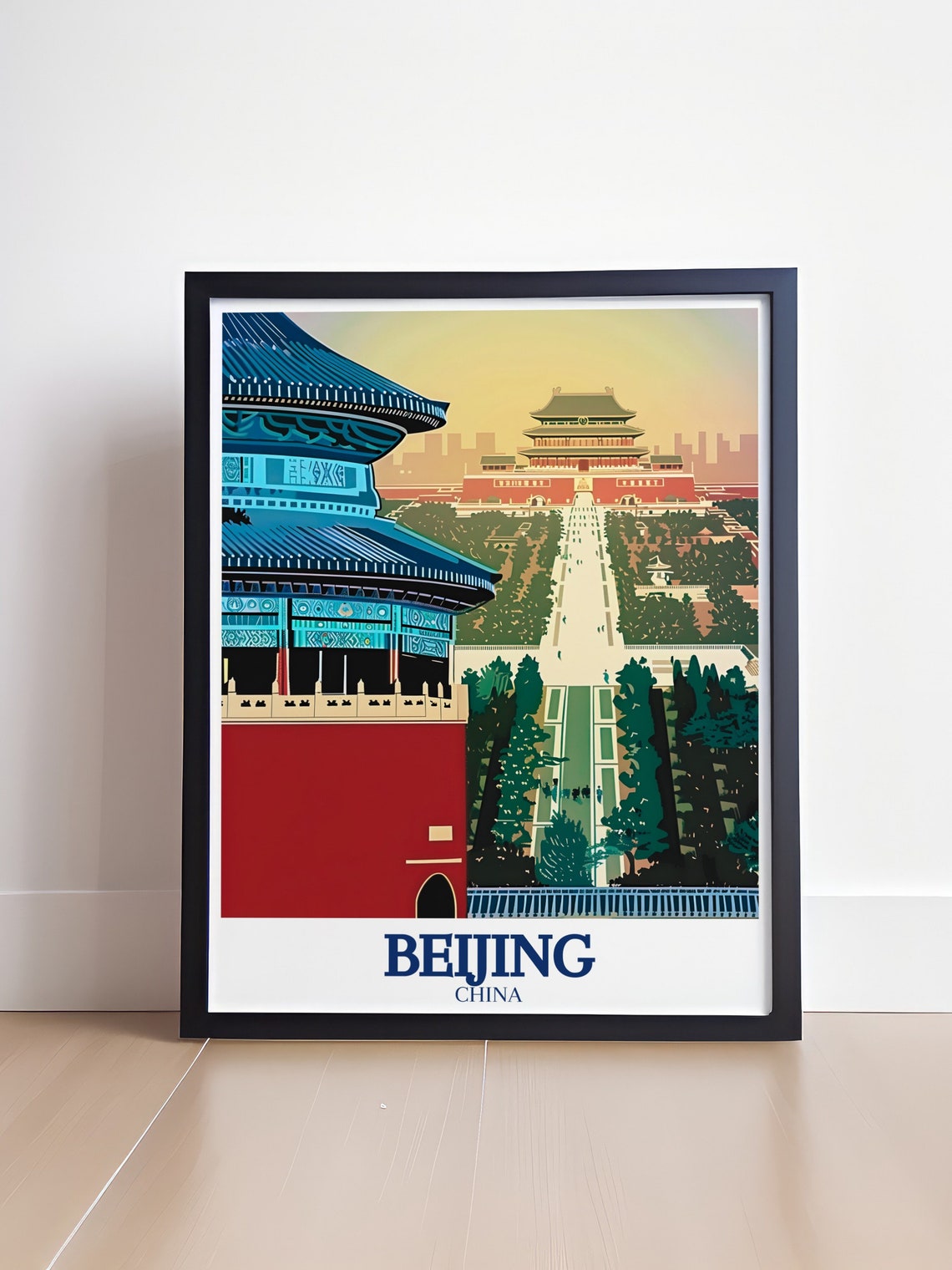 Beijing Travel Posters Collection Temple Of Heaven And Forbidden City Wall Art Collection Temple Of Heaven Travel Prints - Image 4