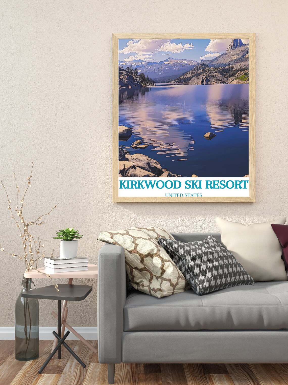 Kirkwood Ski Resort California Alpine Lake Summer Scene Poster - Image 3