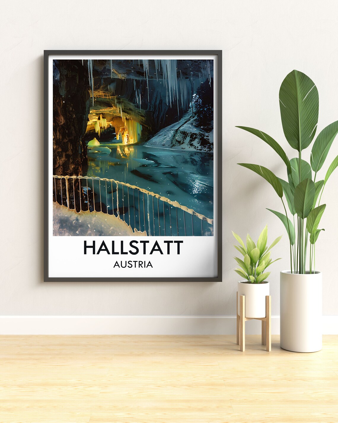 Hallstatt Austria Dachstein Giant Ice Cave Interior Wonder Poster - Image 3