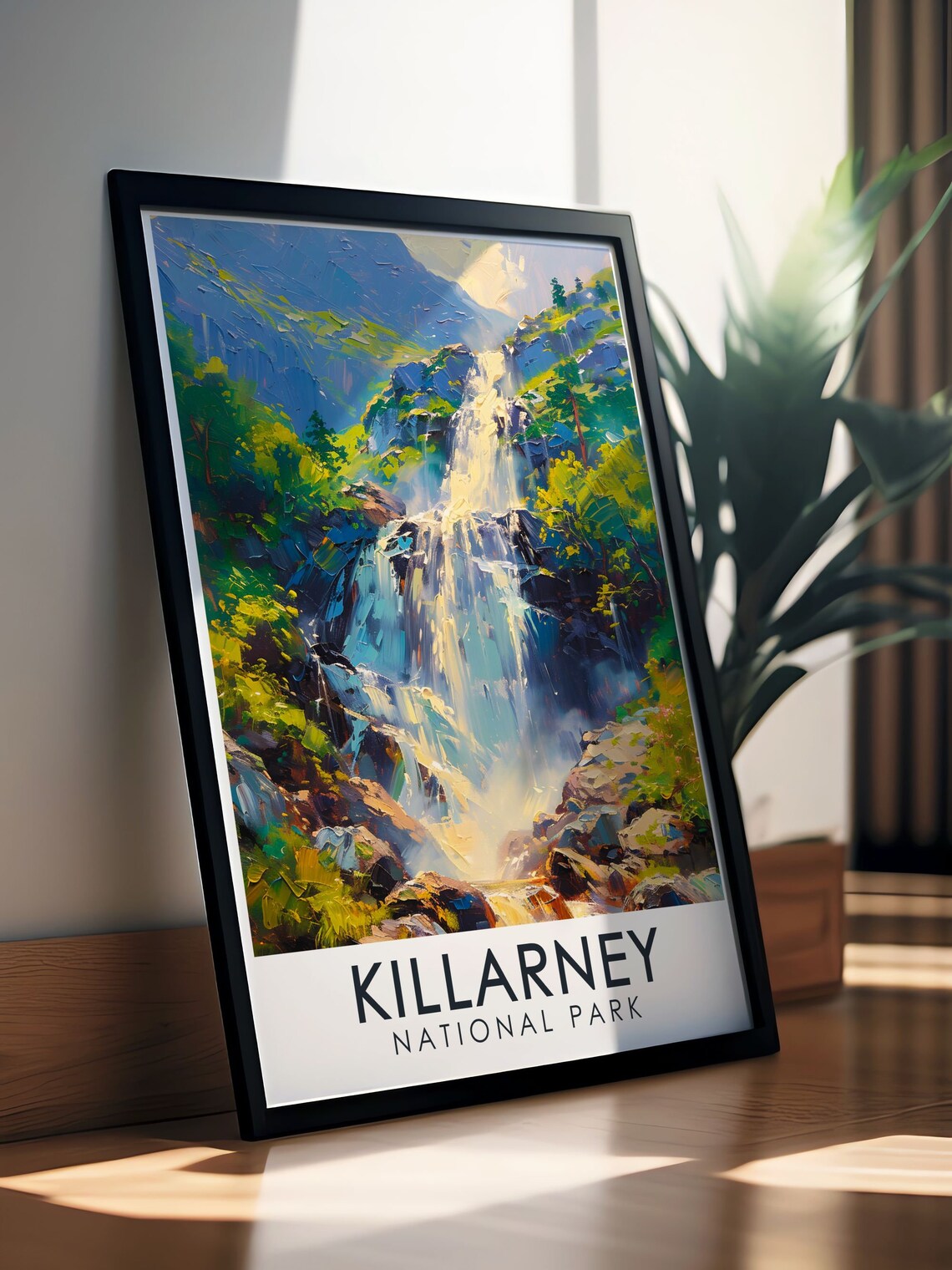 Killarney National Park Torc Waterfall Lush Green Woodland Poster - Image 3