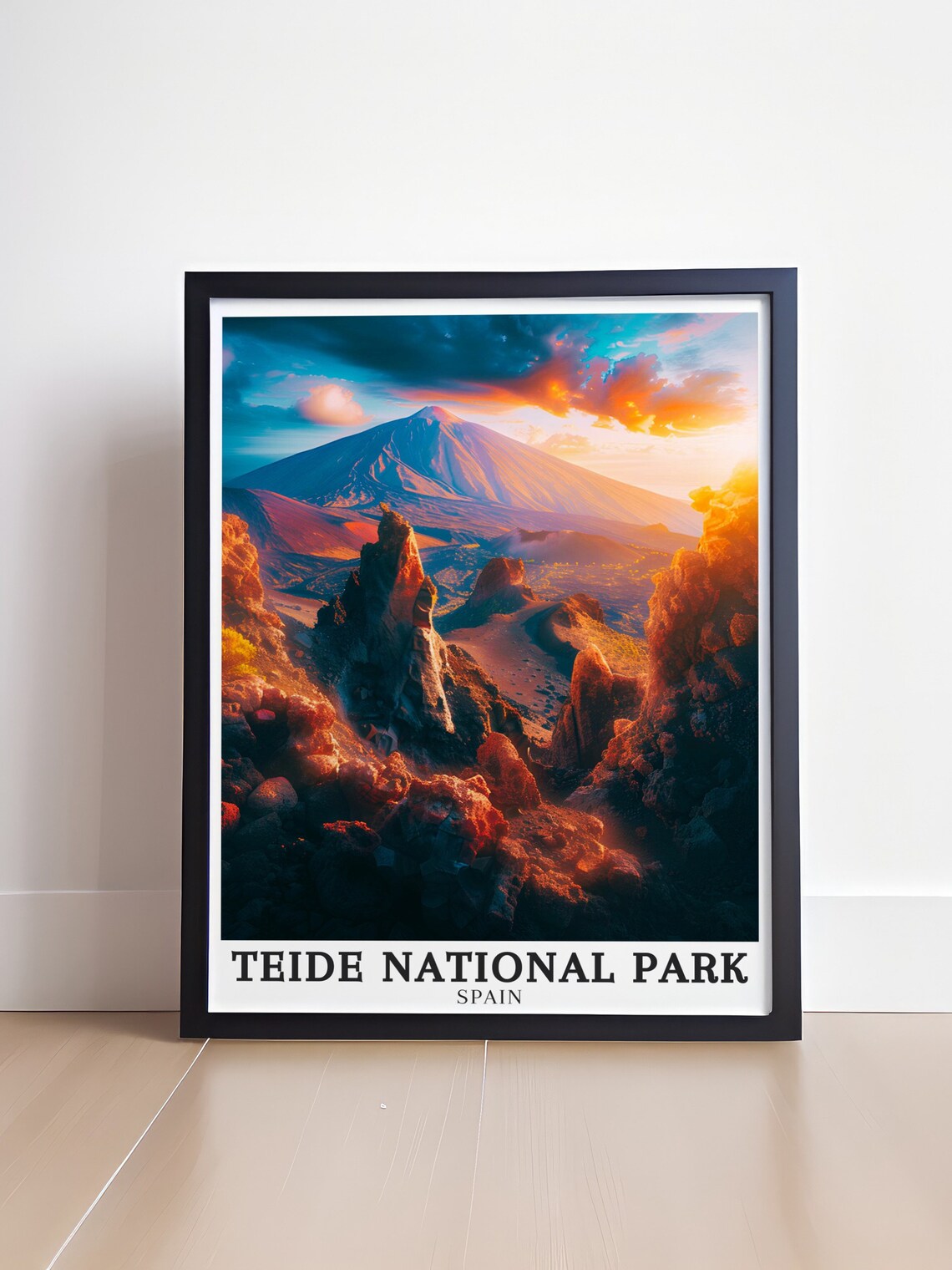 Teide National Park Spain Volcano Rock Spires Sunset Glow Poster - Image 4