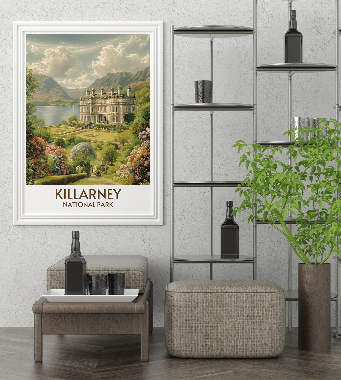 Killarney National Park Ireland Muckross House By The Lake Poster - Image 3