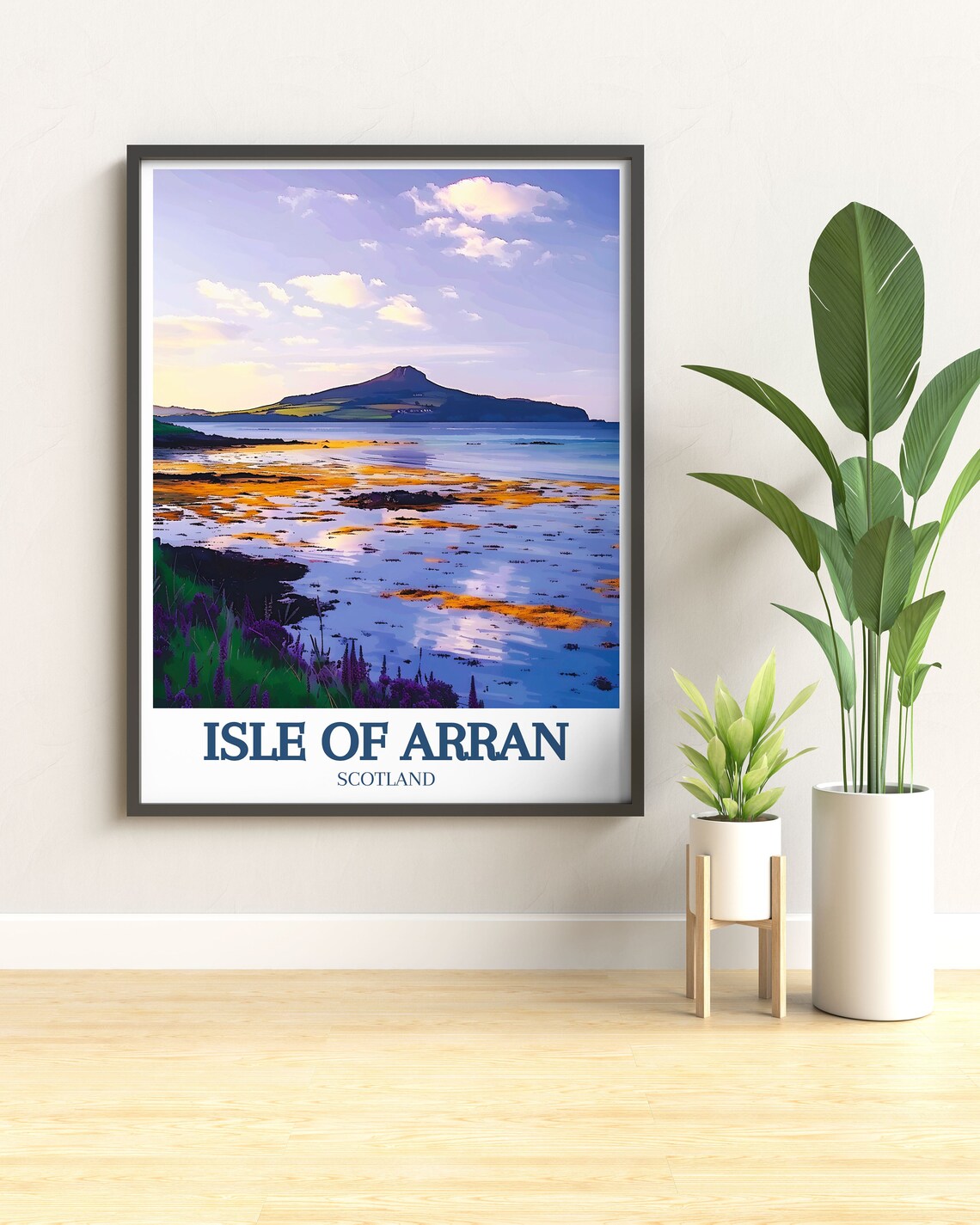 Isle of Arran Holy Isle Sunset Shoreline Scotland Travel Poster - Image 3