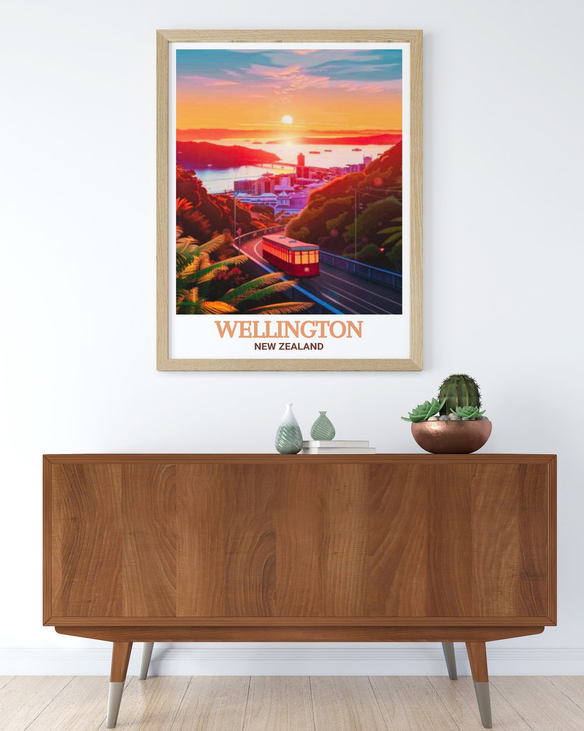 Wellington Art Collection Wellington Cable Car Travel Posters New Zealand Scenic Prints Kiwi Cultural Decor Wellington Wall Art - Image 3