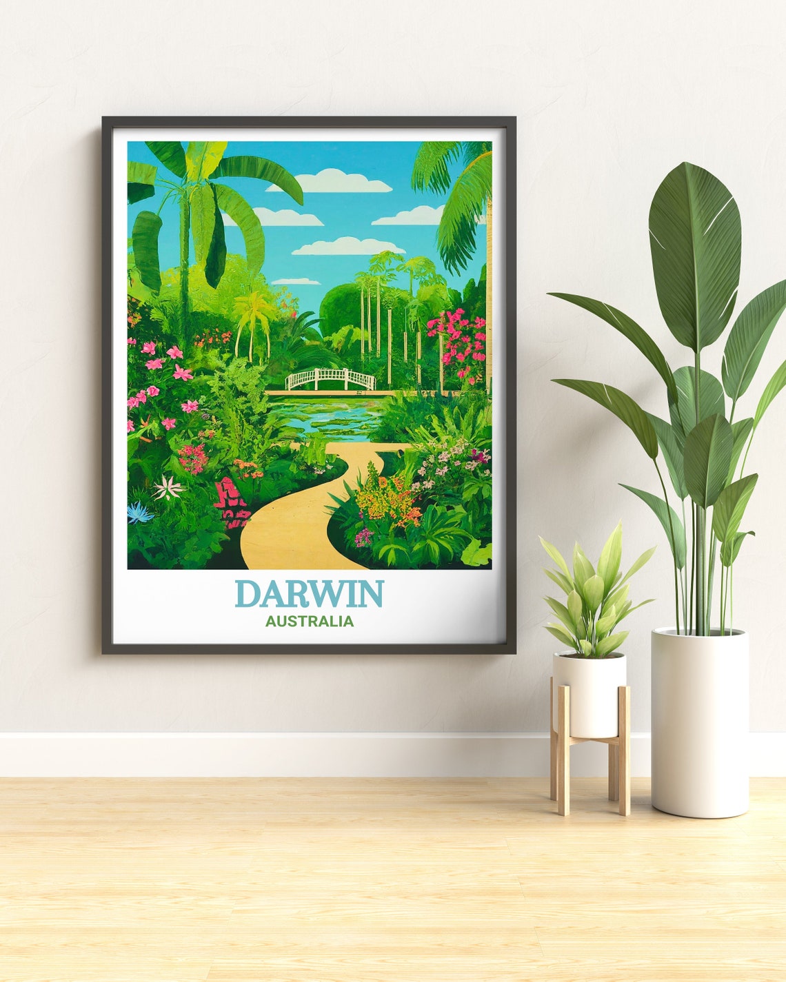 Darwin Australia Botanic Gardens Tropical Path Bridge Poster - Image 3
