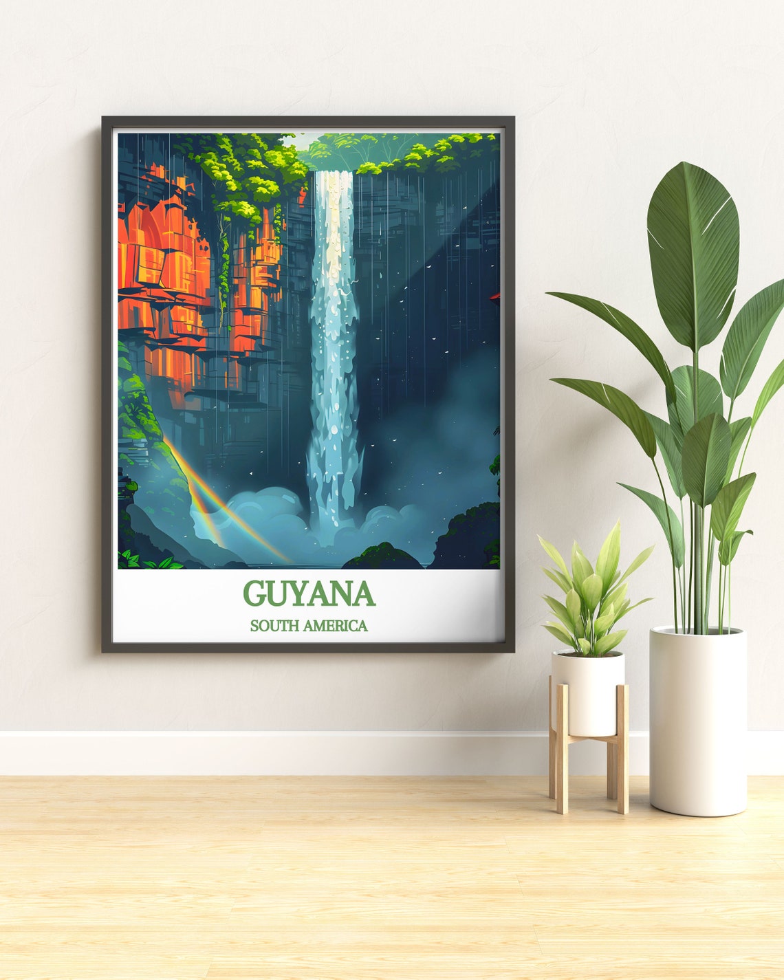 Kaieteur Falls Travel Posters Kaieteur Falls Art Travel Wall Art Featuring Kaieteur Falls Vintage Kaieteur Falls Travel Prints - Image 2