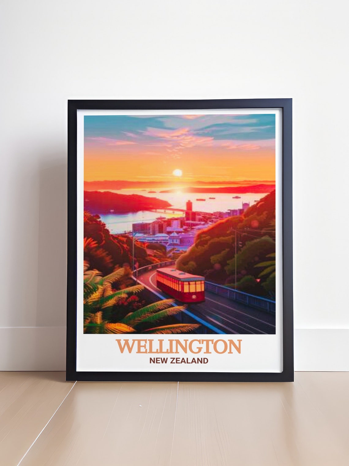 Wellington Art Collection Wellington Cable Car Travel Posters New Zealand Scenic Prints Kiwi Cultural Decor Wellington Wall Art - Image 4