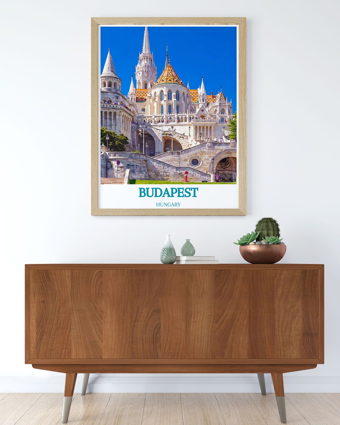 Budapest Fisherman's Bastion Zsolnay Roofs Hungary Castle Poster - Image 3