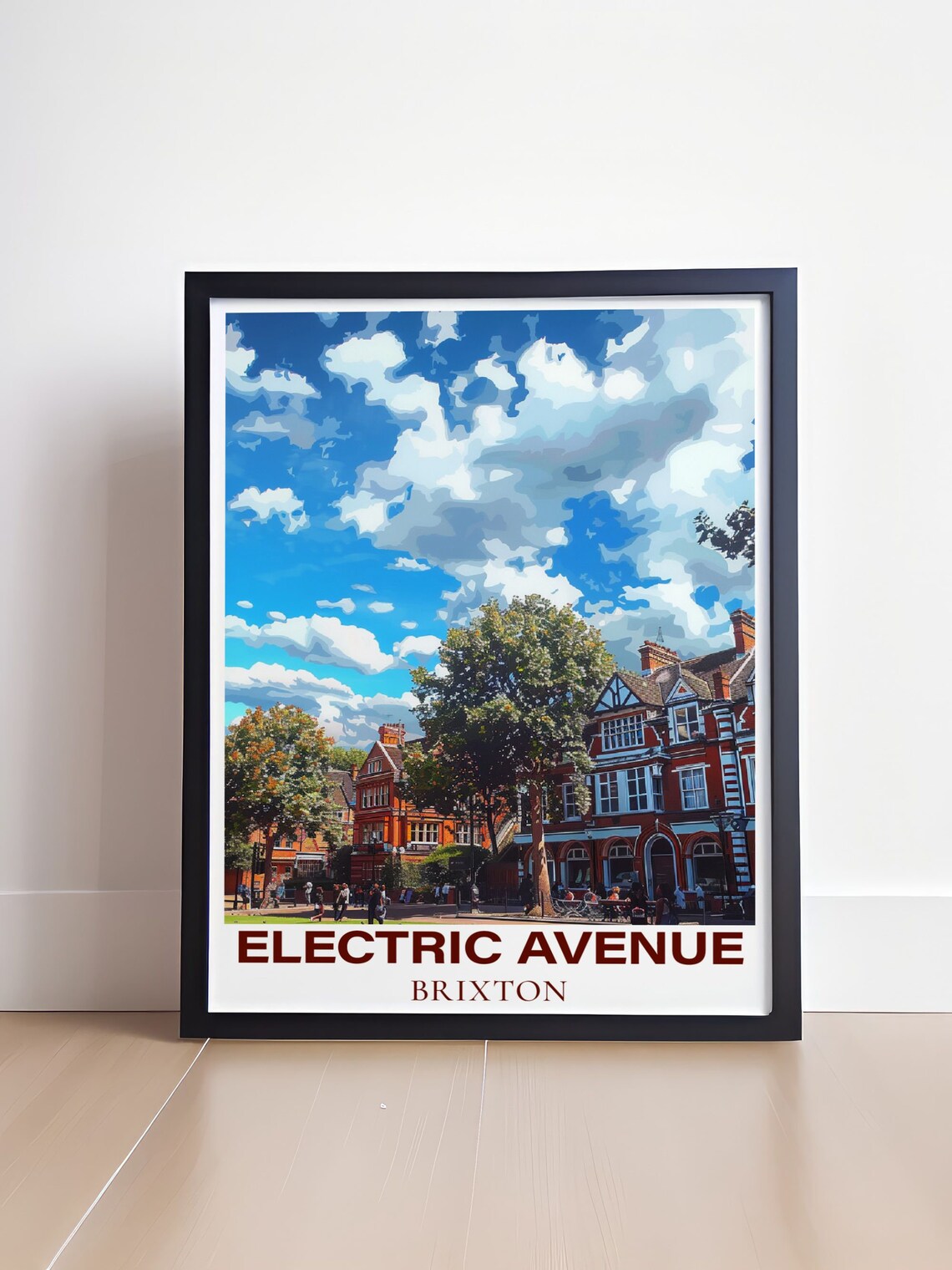 Electric Avenue Brixton London Street Scene Retro Travel Poster - Image 4