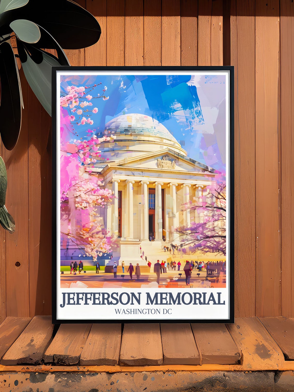 Jefferson Memorial Washington DC Cherry Blossom Spring Art Poster - Image 3
