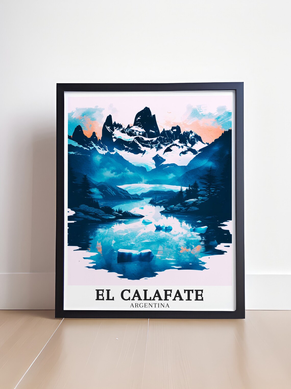 El Calafate Glacial Lagoon Ice Peaks Argentina Travel Poster - Image 4