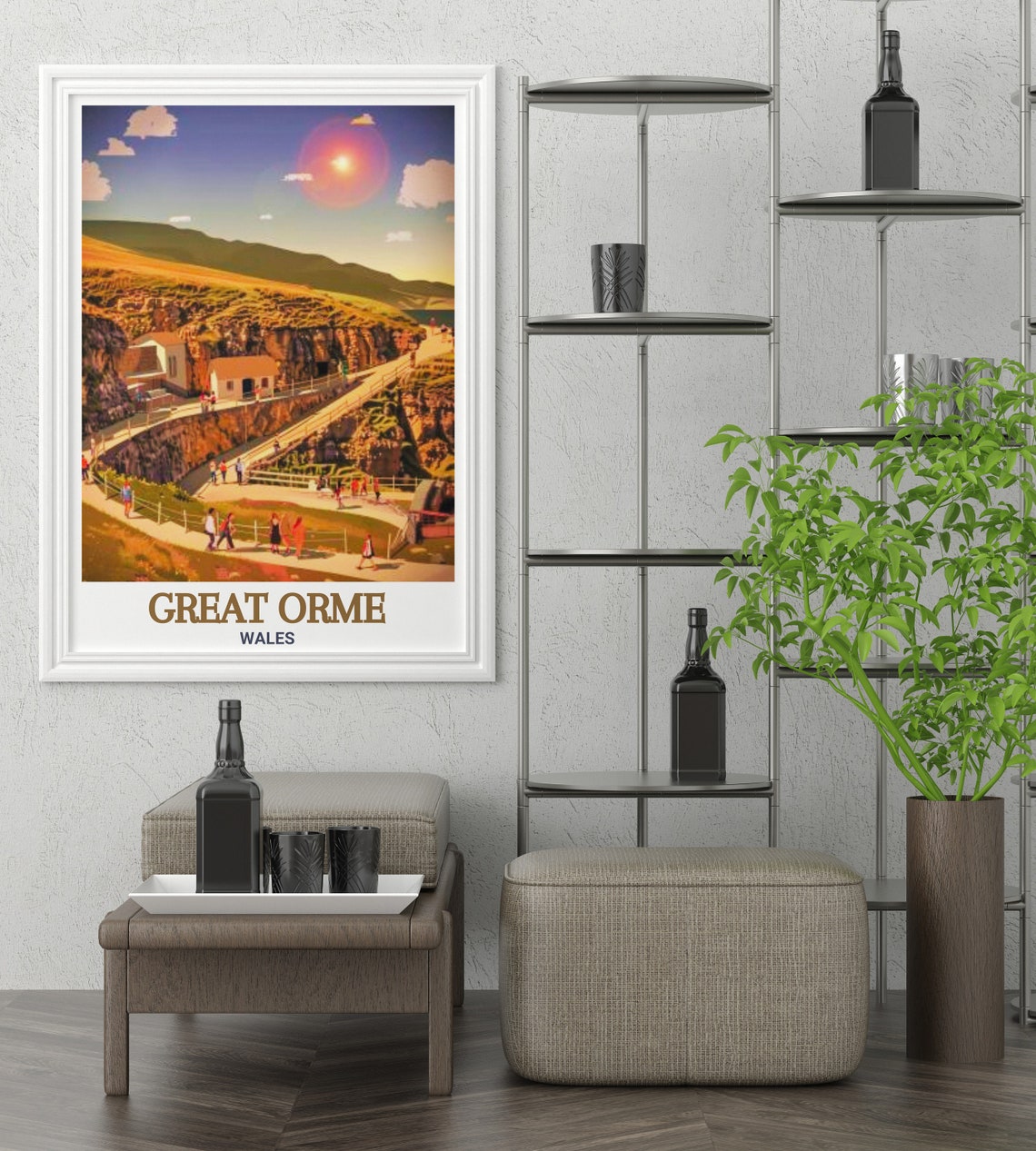 Great Orme Wales Copper Mines Heritage Site Sunset View Poster - Image 2