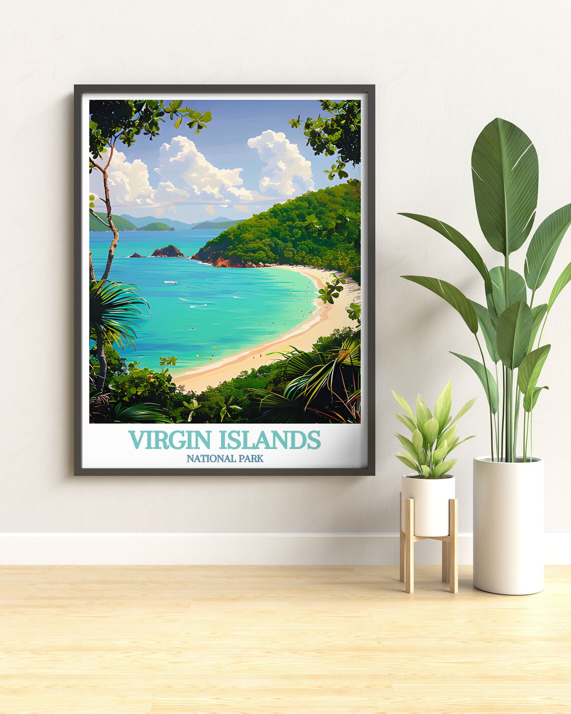 Virgin Islands National Park Turquoise Bay Beach View Poster - Image 3