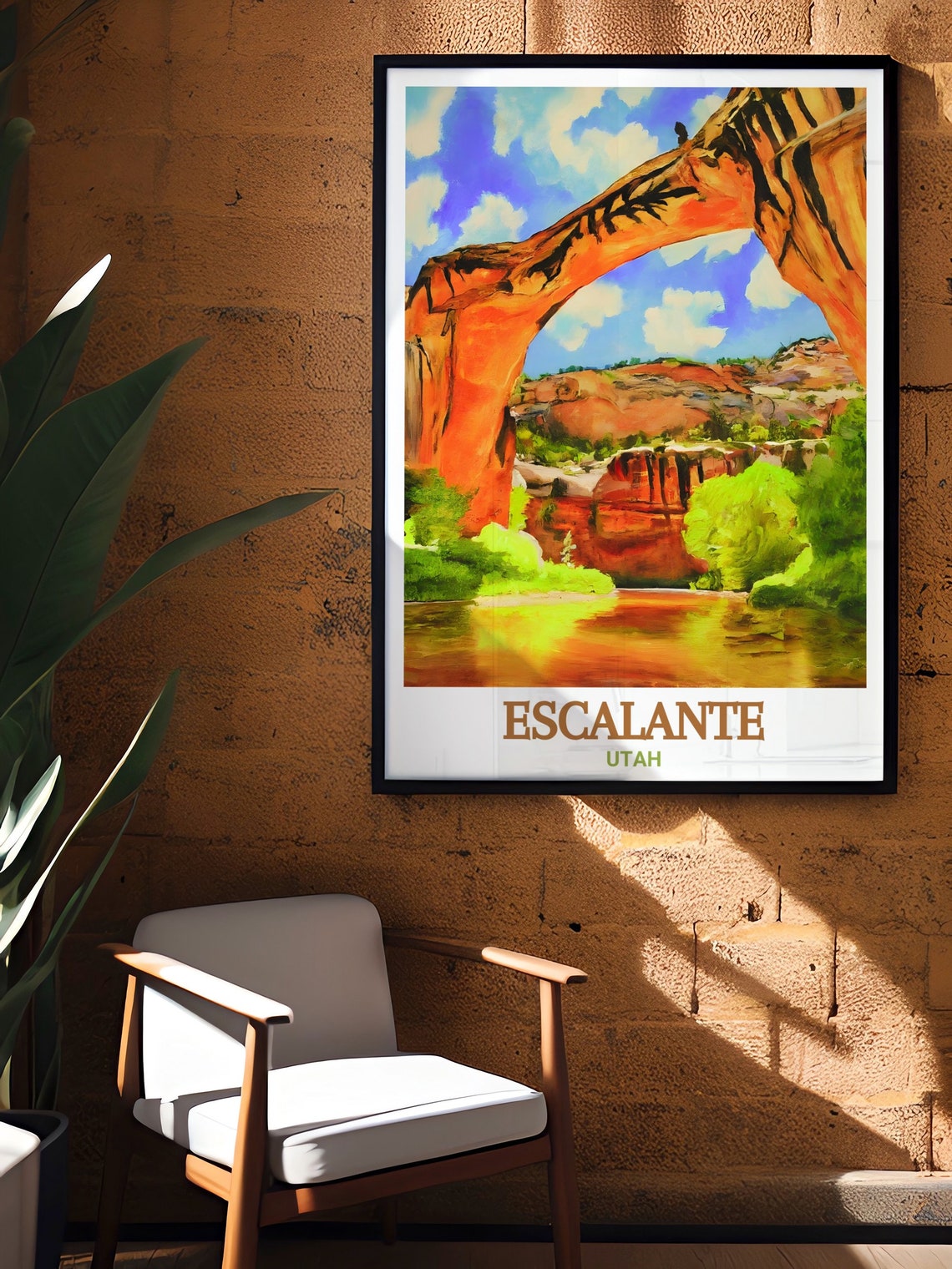 Escalante Travel Art Escalante Natural Bridge Poster Escalante Natural Bridge Art And Decor Escalante Natural Bridge Travel Poster - Image 2