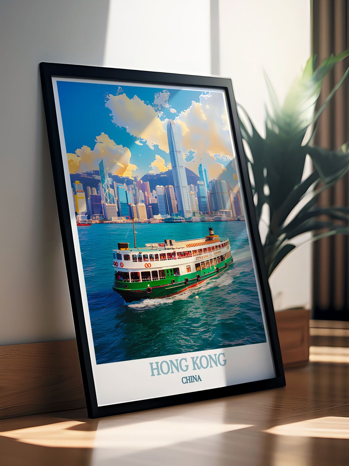 Vintage Star Ferry Hong Kong Travel Poster - Image 3