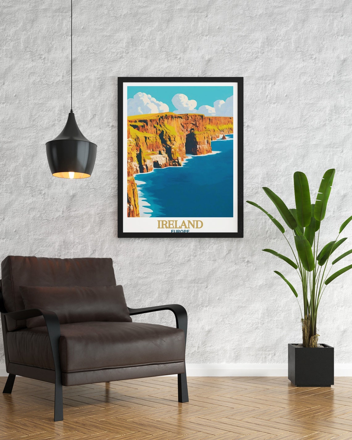 Ireland Europe Cliffs of Moher Dramatic Sea Cliffs Retro Poster - Image 2