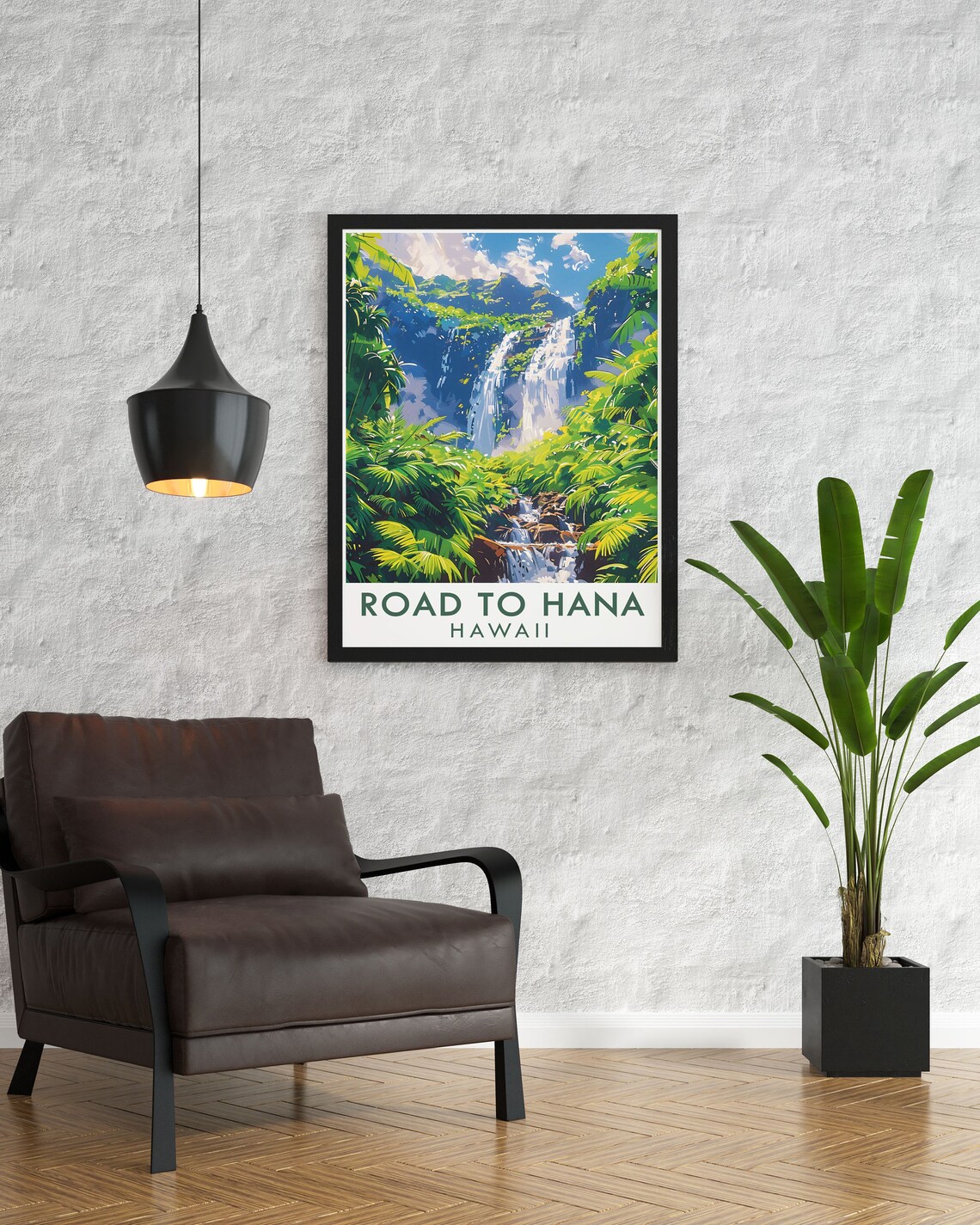 Road To Hana Wall Art Twin Flame Travel Poster Hawaii Wall Art And Decor Collection Road To Hana Art Prints And Gifts - Image 2