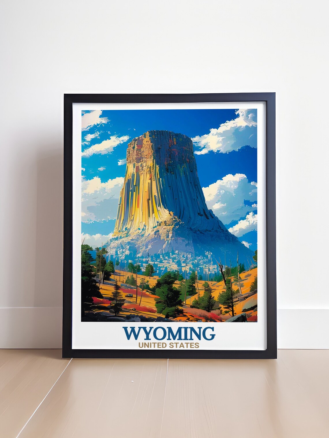 Devils Tower Wyoming National Monument Vintage Travel Poster - Image 4